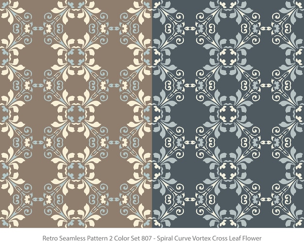 Conjunto de patrones sin fisuras con Curve Vortex Leaf Flower