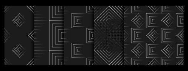 Conjunto de patrones sin fisuras degradado blanco negro 1