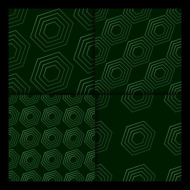Conjunto de patrones sin fisuras degradado negroverde 9