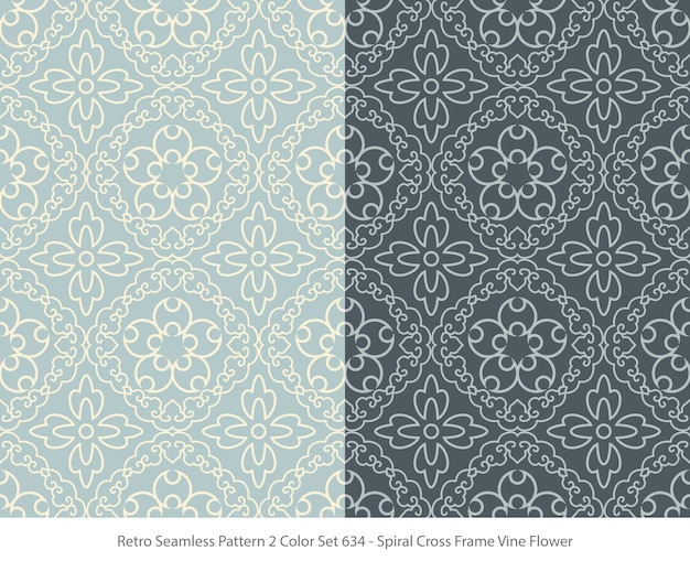 Conjunto de patrones sin fisuras con Frame Vine Flower