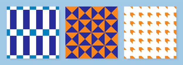 conjunto de patrones sin fisuras geométricos abstractos