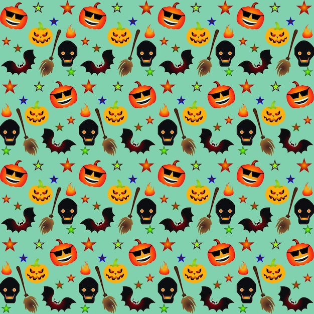 Conjunto de patrones sin fisuras de halloween