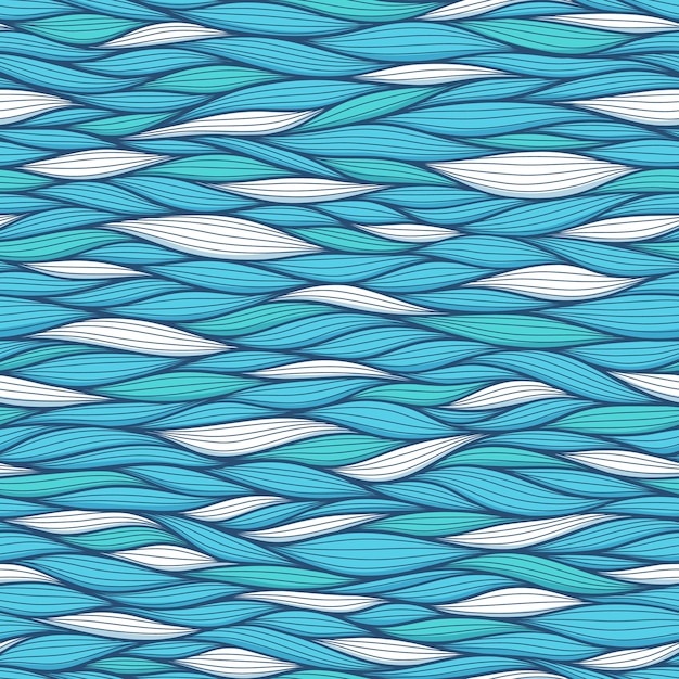 Conjunto de patrones sin fisuras de líneas onduladas abstractas Floral orgánico como ilustración vectorial