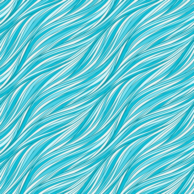 Conjunto de patrones sin fisuras de líneas onduladas abstractas Floral orgánico como ilustración vectorial