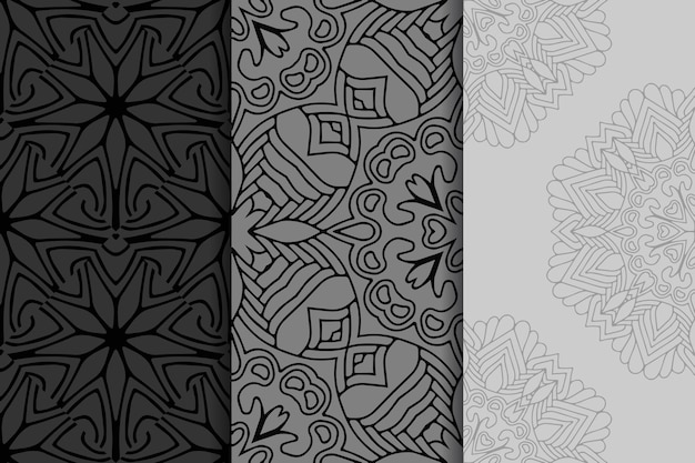 Conjunto de patrones sin fisuras mandala geométrica