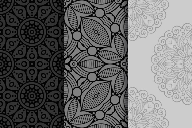 Conjunto de patrones sin fisuras mandala geométrica