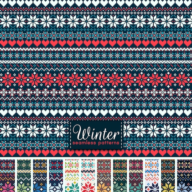 Conjunto de patrones sin fisuras de Navidad