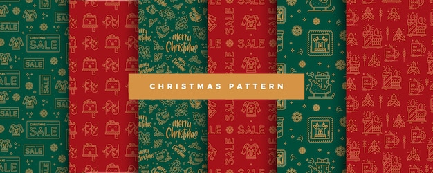 Conjunto de patrones sin fisuras de Navidad