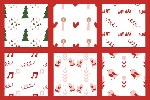 Conjunto de patrones sin fisuras de Navidad