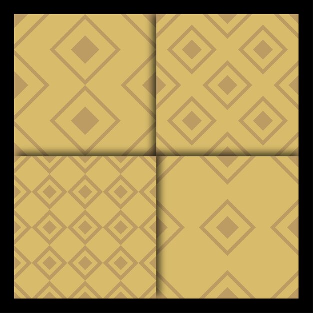Conjunto de patrones sin fisuras de oro amarillo 10