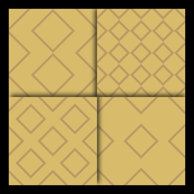 Conjunto de patrones sin fisuras de oro amarillo 3