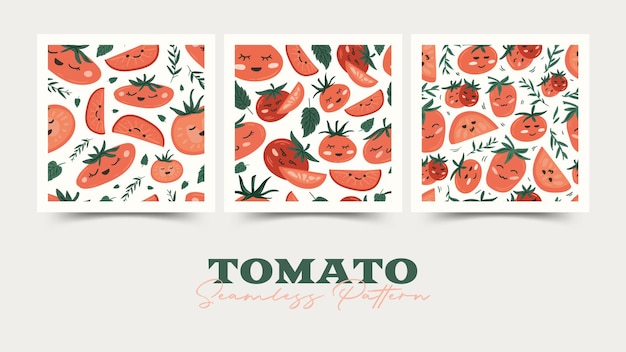 Conjunto de patrones sin fisuras de tomate