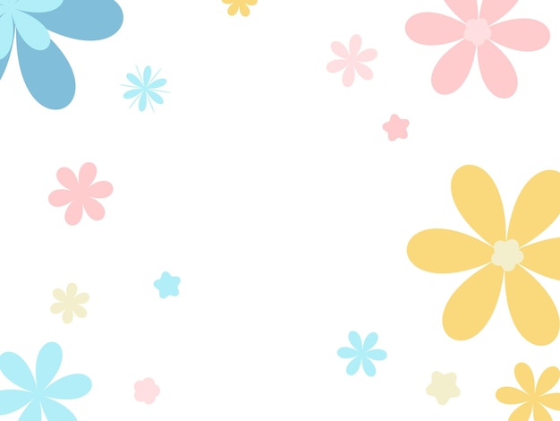 conjunto de patrones de flores en fondo blanco