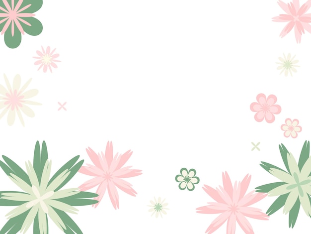 conjunto de patrones de flores en fondo blanco