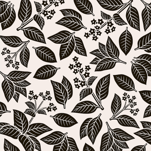 Conjunto de patrones de fondo de hojas de tabaco Icono de colección de tabaco Vector