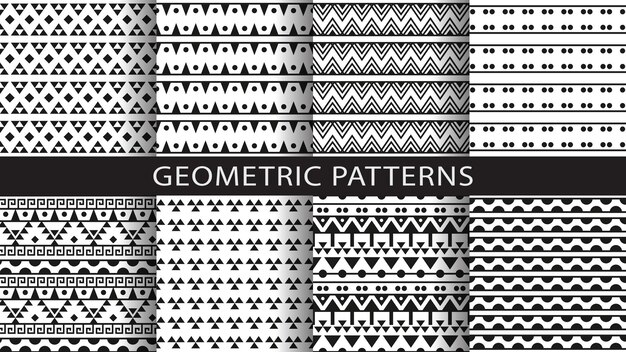 Conjunto de patrones geométricos sin costura