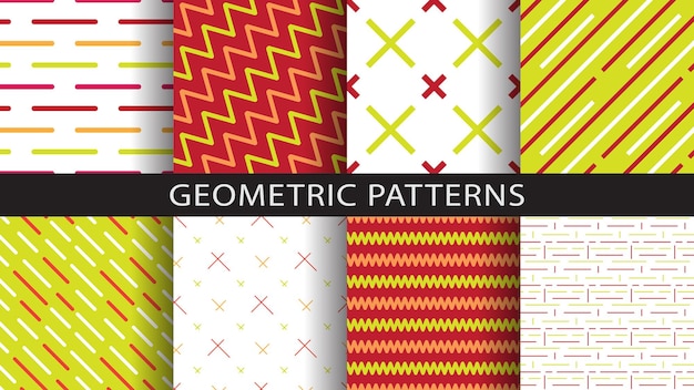 Conjunto de patrones geométricos sin costura