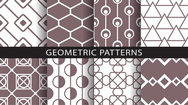 Conjunto de patrones geométricos sin costura