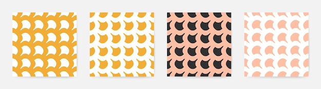 Conjunto de patrones geométricos sin costuras Ilustración vectorial