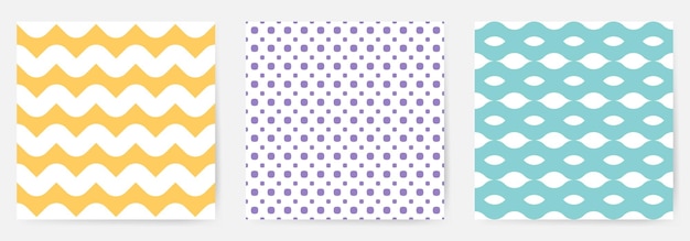 Conjunto de patrones geométricos sin costuras Ilustración vectorial