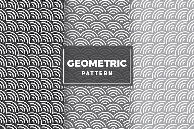 Conjunto de patrones geométricos. Diseños simples y minimalistas.