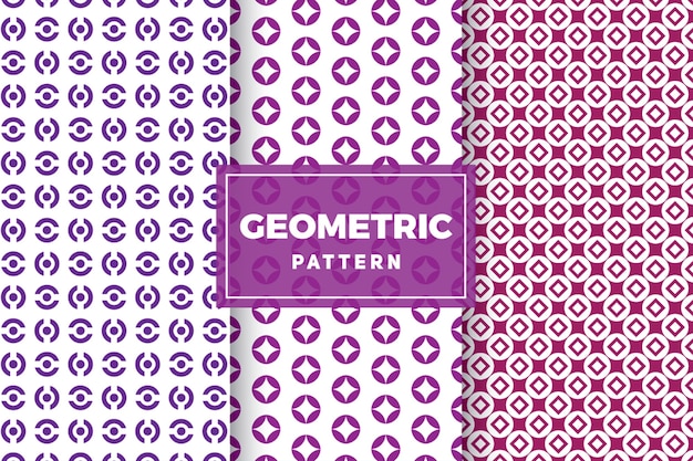 Vector conjunto de patrones geométricos. diseños simples y minimalistas