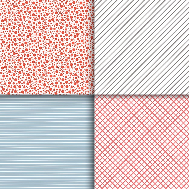 Conjunto de patrones geométricos sin fisuras Texturas simples