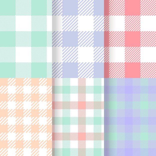 Conjunto de patrones de guinga pastel