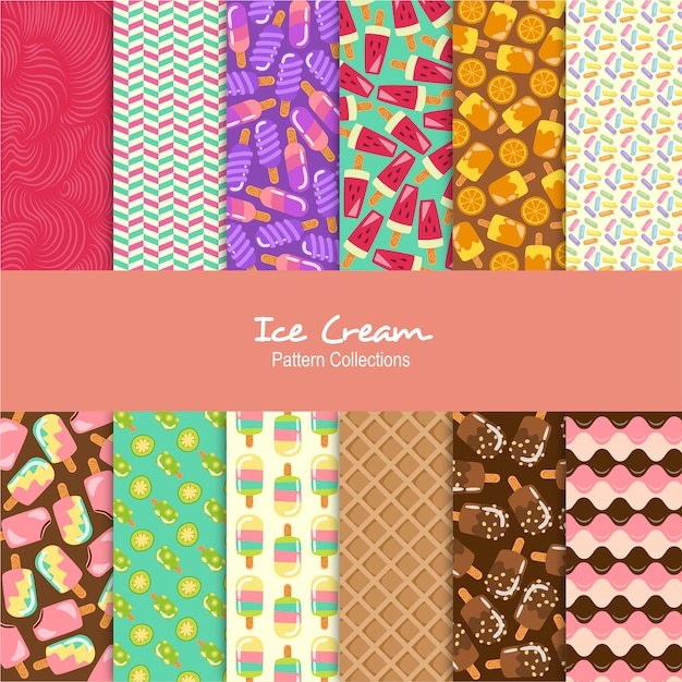 Conjunto de patrones de helados