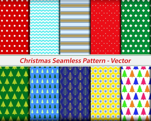 conjunto de patrones navideños sin costuras realistas o tema de fondo transparente o patrón completo de color