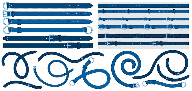 Vector conjunto de patrones de pincel con cinturón de boceto dibujado a mano retro sobre fondo blanco textura de grabado de dibujo gran diseño para tela moda textil marco decorativo estilo yate cartel y tarjeta