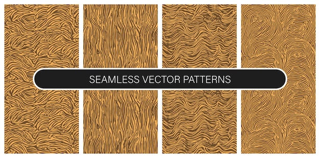 Conjunto de patrones vectoriales sin costuras en colores planos