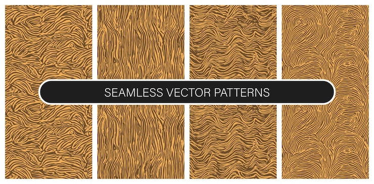 Vector conjunto de patrones vectoriales sin costuras en colores planos