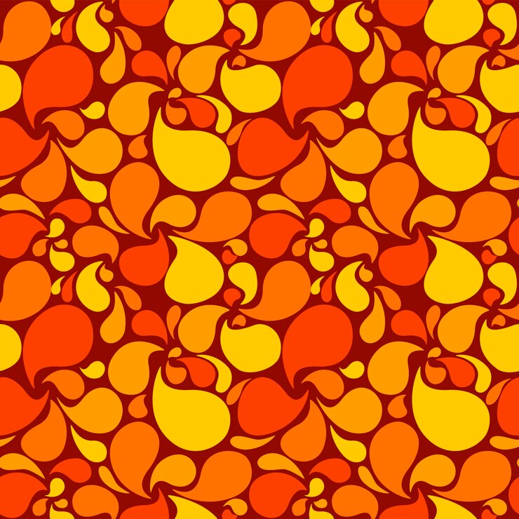 Un conjunto de patrones vectoriales sin costuras con curls cae gráfico vectorial 1000x1000 píxeles
