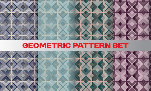 conjunto de patrones vectoriales geométricos sin costuras