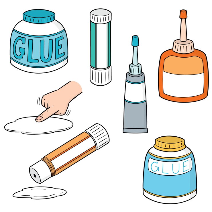 Vector conjunto de pegamento