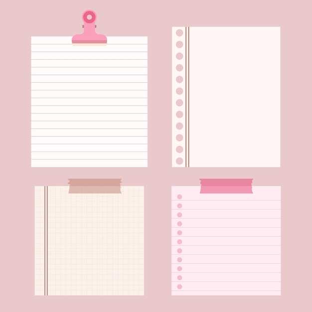 Conjunto de pegatinas de papel de notas y bloc de notas para pegatinas de planificador