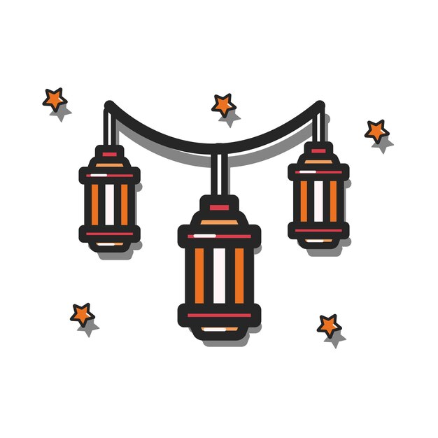 Conjunto de pegatinas de Ramadán