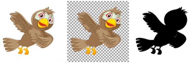 Conjunto de personaje de pájaro.