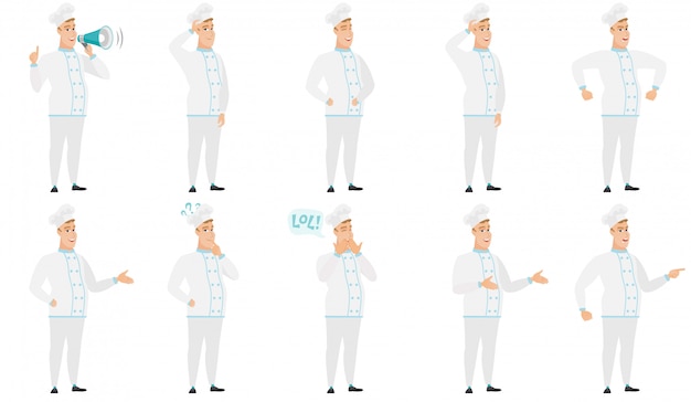 conjunto de personajes de chef.