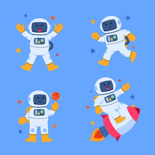 Conjunto de personajes de Explorer Spaceman