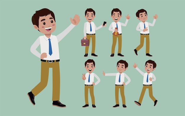Conjunto de personas con diferentes poses.