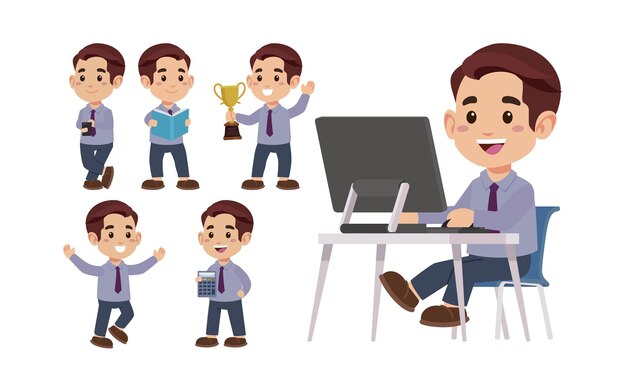 Conjunto de personas con diferentes poses.