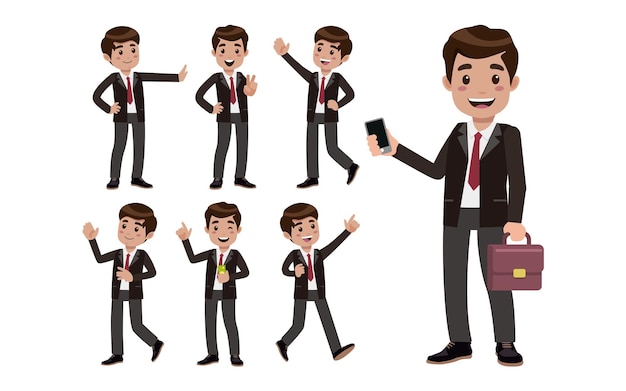 Conjunto de personas con diferentes poses.