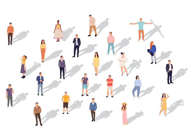 conjunto de personas grupo de personas hombres y mujeres vector