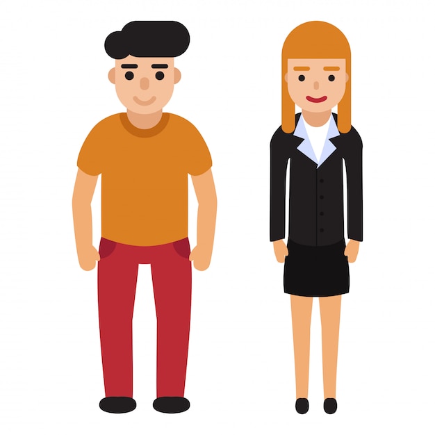 Conjunto de personas planas