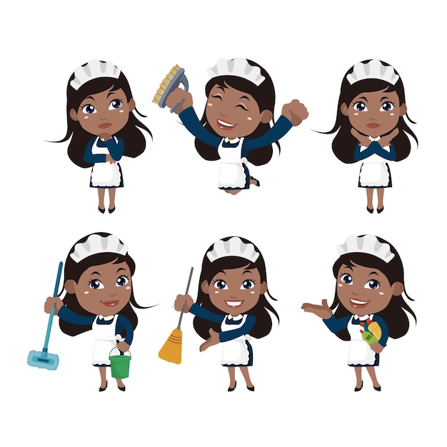 Conjunto de personas Profesión Conjunto de carácter constructor en diferentes poses