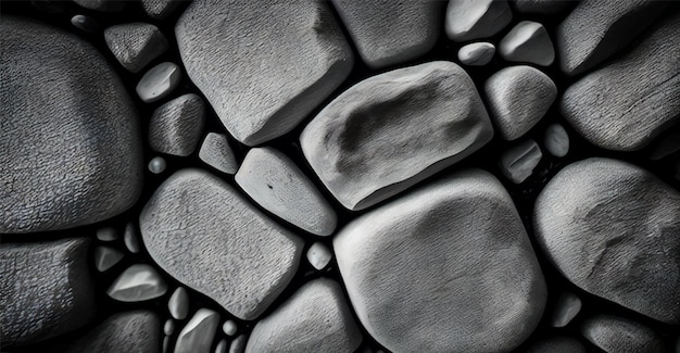 Vector conjunto de piedra de roca fondo realista piedras de varias formas rocas y escombros de la montaña un enorme bloque de piedras