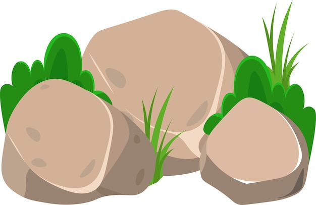Conjunto de piedras versátil Ilustraciones de roca realistas para el diseño de juegos