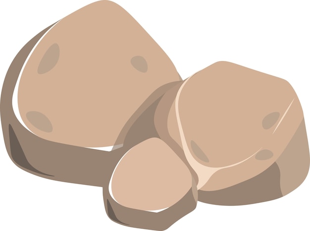 Conjunto de piedras versátil Ilustraciones de roca realistas para el diseño de juegos